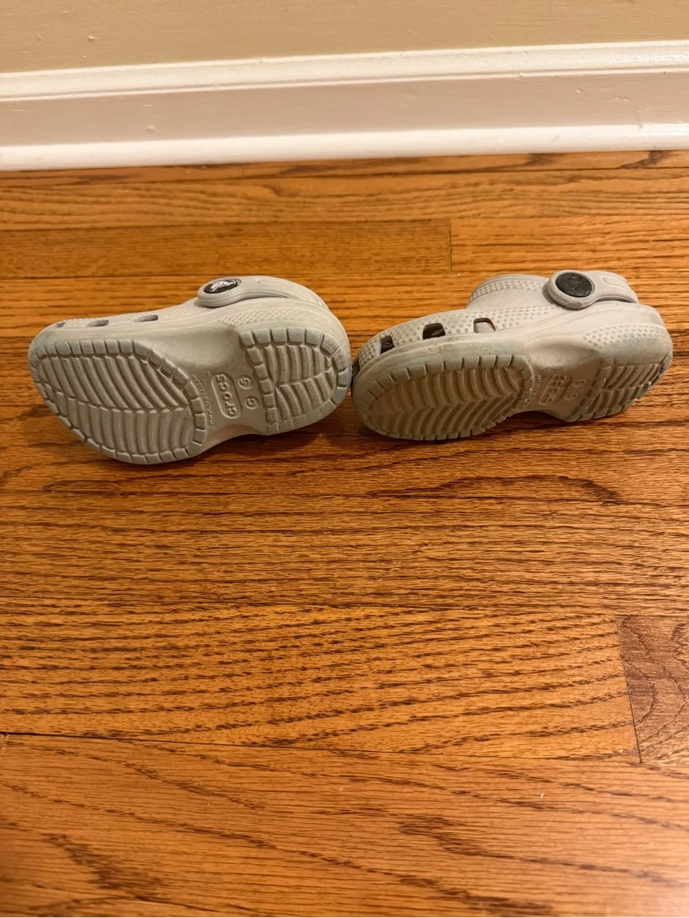 Toddlers light grey Crocs
